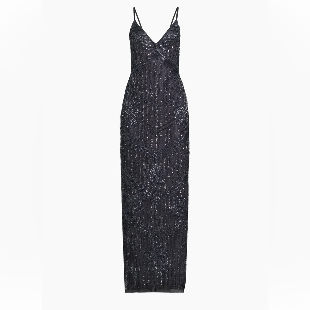 Aidan Mattox Embellished Tulle Sleeveless Gown - Picture 4 of 8